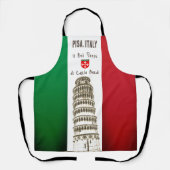 ピサイタリアンの国旗と塔 エプロン (正面)
