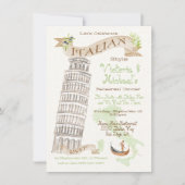 ピサイタリアンウォーターカラーマップの塔 招待状 (正面)