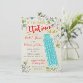 ピサイタリアンブライダルシャワー招待状塔 招待状 (スタンド正面)