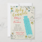 ピサイタリアンベビーシャワー招待状塔 招待状 (正面)