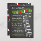 ピサイタリアンリハーサルディナー誕生日の塔 招待状 (正面/裏面)