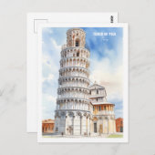 ピサイタリア有名なトラベルプレイスの塔 ポストカード (正面/裏面)