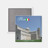 ピサイタリア磁クール石デザイン マグネット (正面/裏面)