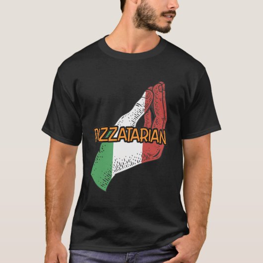 ピサタリアおもしろいンイタリアンユーモアイタリアビーガンピザ Tシャツ (正面)
