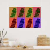 ピサポップ・アートのイタリア旅行ポスターのアートリーニングタワー ポスター (キッチン)