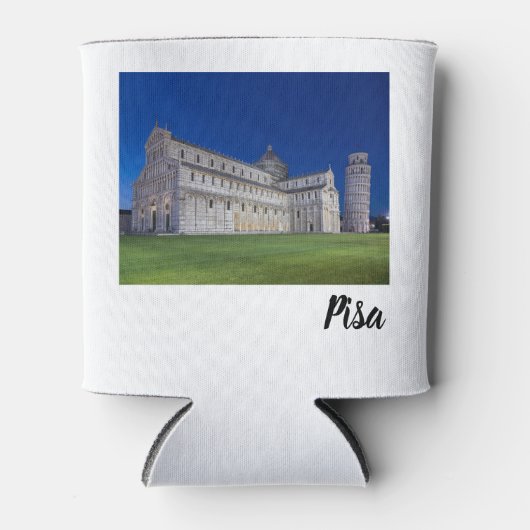 ピサリーニングタワーナイトパノラマイタリアギフト 缶クーラー (正面)