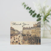 ピサロのプレイスデュテアトルフランセ，パリ：雨 ポストカード (スタンド正面)