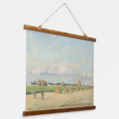 ピサローランドスケープIle De Franceアートウッドウォール 吊り下げ型タペストリー (傾斜あり)