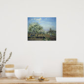 ピサロ – オーチャードイン開花ルベシエンヌ1892 ポスター (キッチン)