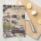 ピサロ – ブールバードモンマルトル春 キッチンタオル (四つ折り)