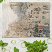 ピサロ – ブールバードモンマルトル、アフタヌーンサン キッチンタオル (折り畳み)