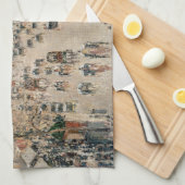ピサロ – ブールバードモンマルトル、アフタヌーンサン キッチンタオル (四つ折り)
