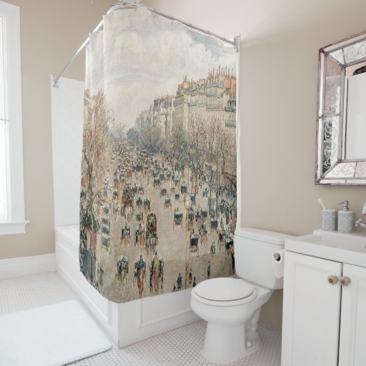ピサロ – ブールバードモンマルトル、アフタヌーンサン シャワーカーテン (インサイチュ)
