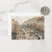 ピサロ – ブールバードモンマルトル、アフタヌーンサン ノートカード (正面/裏面インサイチュ)