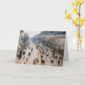 ピサロ – ブールバードモンマルトル、ウィンターモーニング カード (黄色い花)