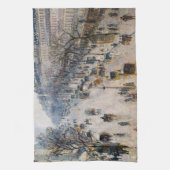 ピサロ – ブールバードモンマルトル、ウィンターモーニング キッチンタオル (縦)