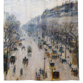 ピサロ – ブールバードモンマルトル、ウィンターモーニング シャワーカーテン (正面)