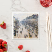 ピサロ – ブールバードモンマルトル、ウィンターモーニング スタンダードカクテルナプキン (インサイチュ)