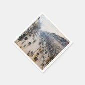 ピサロ – ブールバードモンマルトル、ウィンターモーニング スタンダードカクテルナプキン (角)