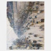 ピサロ – ブールバードモンマルトル、ウィンターモーニング フリースブランケット (正面)