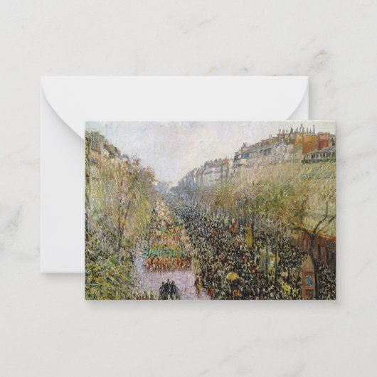 ピサロ – ブールバードモンマルトル，マルディグラ ノートカード (正面)