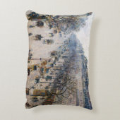 ピサロ - モンマルトル大通り、冬の朝 アクセントクッション (裏面(縦))