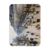 ピサロ - モンマルトル大通り、冬の朝 マグネット (縦)