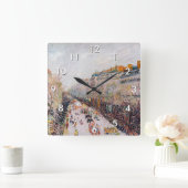 ピサロ – モンマルトル,マルディグラスオンザブールバード スクエア壁時計 (ホーム)