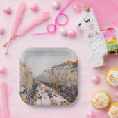 ピサロ – モンマルトル,マルディグラスオンザブールバード ペーパープレート (パーティー)