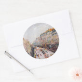 ピサロ – モンマルトル，マルディグラスオンザブールバード ラウンドシール (封筒)