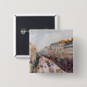 ピサロ – モンマルトル,マルディグラスオンザブールバード 缶バッジ (正面&裏面)