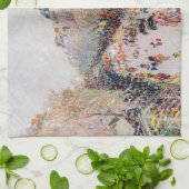 ピサロ - モンマルトル、マルディ・グラのブルバード キッチンタオル (折り畳み)