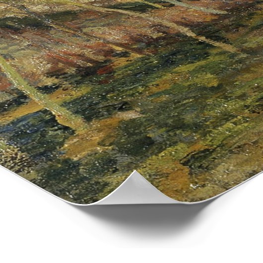 ピサロ – 村の冬の赤い屋根のコーナー ポスター (角)