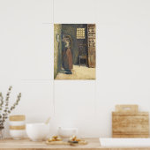 ピサロ – 若い農民の女の子At Her Toilette 1891 ポスター (キッチン)