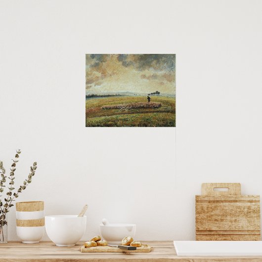 ピサロ – Flock Of Sheep 1902 ポスター (キッチン)