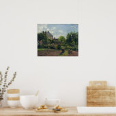 ピサロ – Working In Garden 1898 ポスター (キッチン)