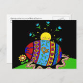 ピサンカアンドザサンウクライナフォークアート ポストカード (正面/裏面)