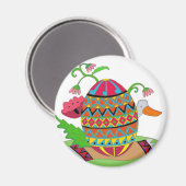 ピサンカアンドダックウクライナフォークアート マグネット (正面/裏面)