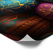 ピサンカラフルキーのウクライナのイースターエッグ ポスター (角)