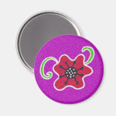 ピサンカ記号:ポピー マグネット (正面/裏面)