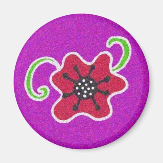 ピサンカ記号:ポピー マグネット (正面)