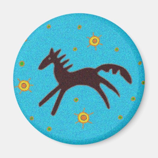 ピサンカ記号：馬 マグネット (正面)