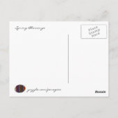 ピサンキと鶏のウクライナ民俗芸術 ポストカード (裏面)