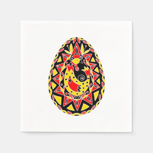 ピサンキイースターエッグ スタンダードカクテルナプキン (正面)