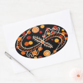 ピサンキーウクライナイースターエッグ 楕円形シール (封筒)