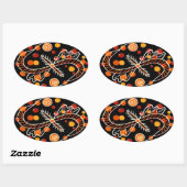 ピサンキーウクライナイースターエッグ 楕円形シール (シート)