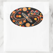 ピサンキーウクライナイースターエッグ 楕円形シール (バッグ)