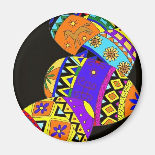 ピサンキーウクライナフォークアート マグネット (正面)