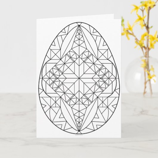 ピサンキ カードを着色する2 カード (黄色い花)