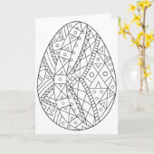 ピサンキ カードを着色する 4 カード (黄色い花)